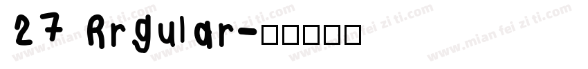 27 Rrgular字体转换
